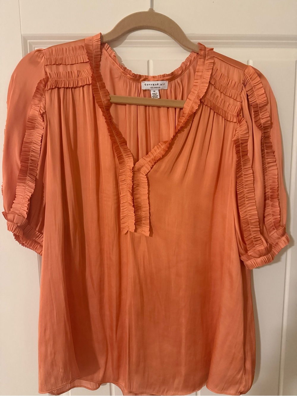 Current Air Ruffle-Trim Peasant Top
